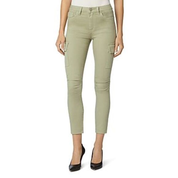 Hudson Jeans Barbara High-Rise Super Skinny Ankle Cargo Jeans In Sage G - Picture 1 of 3